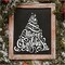 12 Pcs Christmas Tree Stencils for Painting(Holiday)6"L x 5"W
